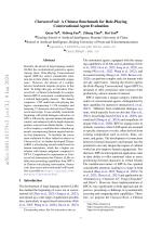 CharacterEval: A Chinese Benchmark for Role-Playing Conversational Agent Evaluation