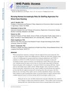 Nursing Homes Increasingly Rely On Staffing Agencies For Direct Care Nursing