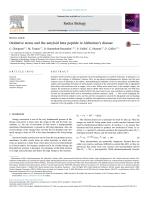 Oxidative stress and the amyloid beta peptide in Alzheimer’s disease