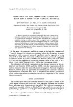ESTIMATION OF THE COANCESTRY COEFFICIENT: BASIS FOR A SHORT-TERM GENETIC DISTANCE