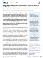 Deforestation impacts soil biodiversity and ecosystem services worldwide