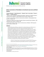 Direct conversion of fibroblasts to functional neurons by defined factors
