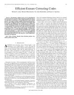 Efficient Erasure Correcting Codes