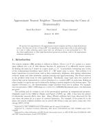 Approximate Nearest Neighbor: Towards Removing the Curse of Dimensionality