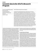 Genomic data in the All of Us Research Program