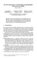 On the Importance of Checking Cryptographic Protocols for Faults