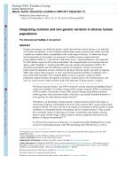 Integrating common and rare genetic variation in diverse human populations