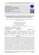 SUSTAINABLE SMART CITIES: THE ROLE OF FINTECH IN PROMOTING ENVIRONMENTAL SUSTAINABILITY