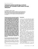 Individual-patient monitoring in clinical practice: are available health status surveys adequate?