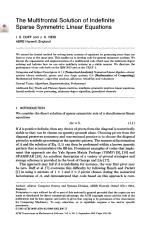 The Multifrontal Solution of Indefinite Sparse Symmetric Linear Equations