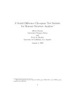 A Scaled Difference Chi-square Test Statistic for Moment Structure Analysis *