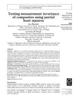 Testing measurement invariance of composites using partial least squares