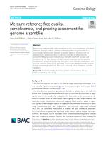 Merqury: reference-free quality, completeness, and phasing assessment for genome assemblies