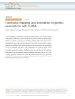 Functional mapping and annotation of genetic associations with FUMA