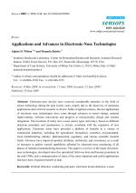 Applications and Advances in Electronic-Nose Technologies