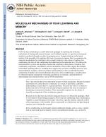 MOLECULAR MECHANISMS OF FEAR LEARNING AND MEMORY