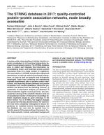 The STRING database in 2017: quality-controlled protein–protein association networks, made broadly accessible