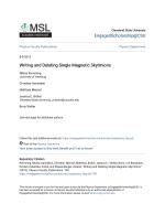 Writing and Deleting Single Magnetic Skyrmions
