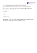 Electrochromic organic and polymeric materials for display applications