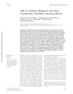 miR-21 mediates fibrogenic activation of pulmonary fibroblasts and lung fibrosis