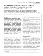 WoLF PSORT: protein localization predictor