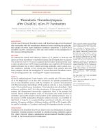 Thrombotic Thrombocytopenia after ChAdOx1 nCov-19 Vaccination