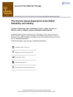 The Arizona Sexual Experience Scale (ASEX): Reliability and Validity