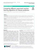 Comparing different supervised machine learning algorithms for disease prediction
