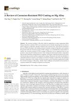 A Review of Corrosion-Resistant PEO Coating on Mg Alloy