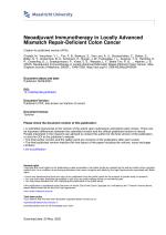 Neoadjuvant Immunotherapy in Locally Advanced Mismatch Repair-Deficient Colon Cancer