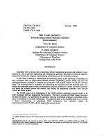 THE TAME PROJECT: Towards Improvement-Oriented Software Environments