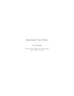 Intuitionistic Type Theory