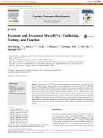 Exosome and Exosomal MicroRNA: Trafficking, Sorting, and Function