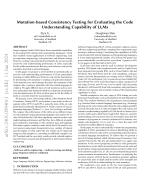 Mutation-based Consistency Testing for Evaluating the Code Understanding Capability of LLMs