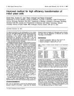 Improved method for high efficiency transformation of intact yeast cells