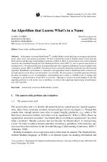 An Algorithm that Learns What’s in a Name