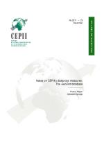 Notes on CEP II's distances measures: The GeoDist database