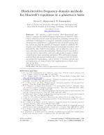 Block-iterative frequency-domain methods for Maxwell’s equations in a planewave basis
