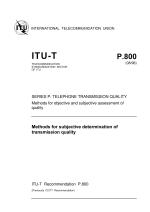 ITU-T Recommendation P.800: Methods for subjective determination of transmission quality