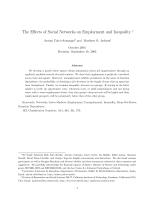 The Effects of Social Networks on Employment and Inequality