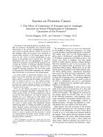 Studies on Prostatic Cancer I. The Effect of Castration, of Estrogen and of Androgen Injection on Serum Phosphatases in Metastatic Carcinoma of the Prostate*