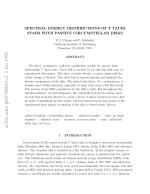 SPECTRAL ENERGY DISTRIBUTIONS OF T TAURI STARS WITH PASSIVE CIRCUMSTELLAR DISKS