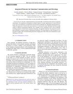 Integrated Photonics for Quantum Communications and Metrology