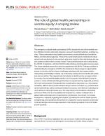 The role of global health partnerships in vaccine equity: A scoping review