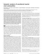 Genomic analysis of uncultured marine viral communities