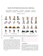 TripoSR: Fast 3D Object Reconstruction from a Single Image