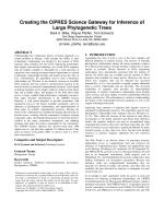 Creating the CIPRES Science Gateway for Inference of Large Phylogenetic Trees