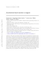 Gravitational back-reaction is magical