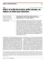 Effect of solid-electrolyte pellet density on failure of solid-state batteries