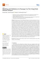 Modeling and Validation of a Passenger Car Tire Using Finite Element Analysis